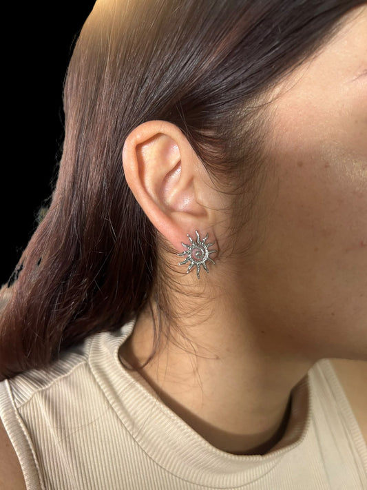 Arete chico, sol espiral.plata