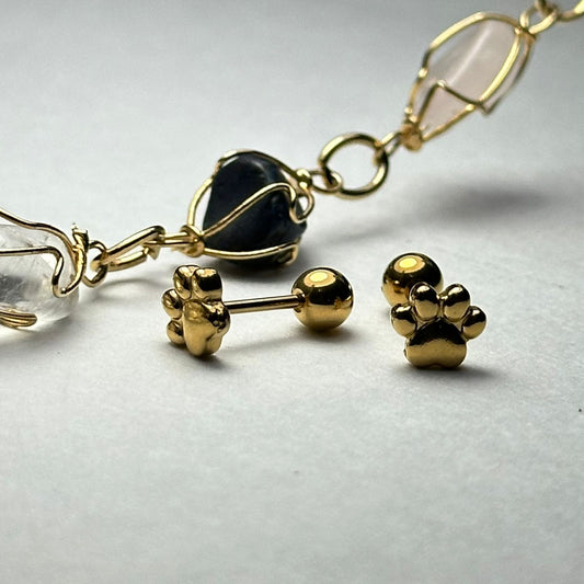 Arete chiquito de patita.oro