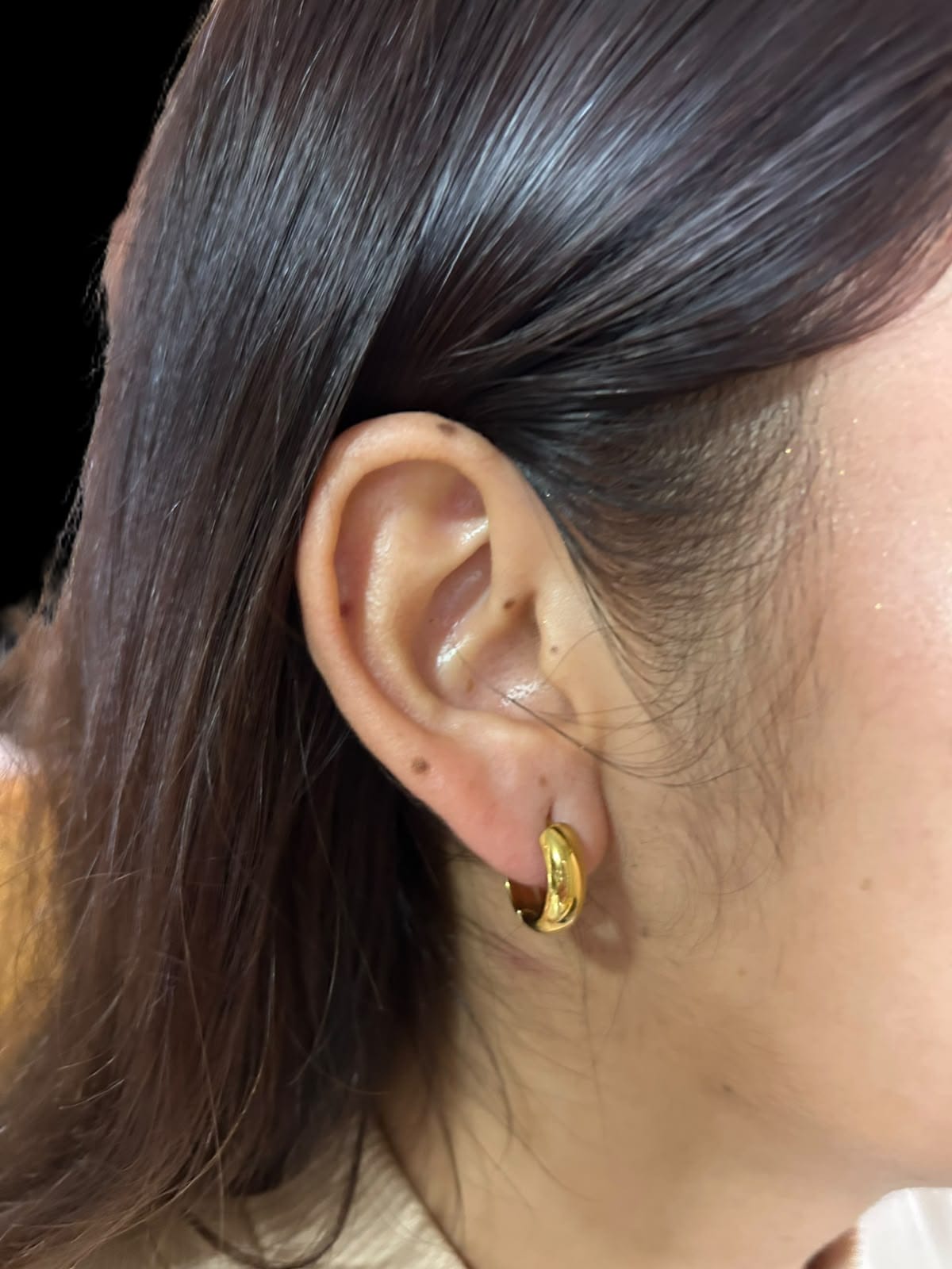 Arete argolla chica lisa.oro