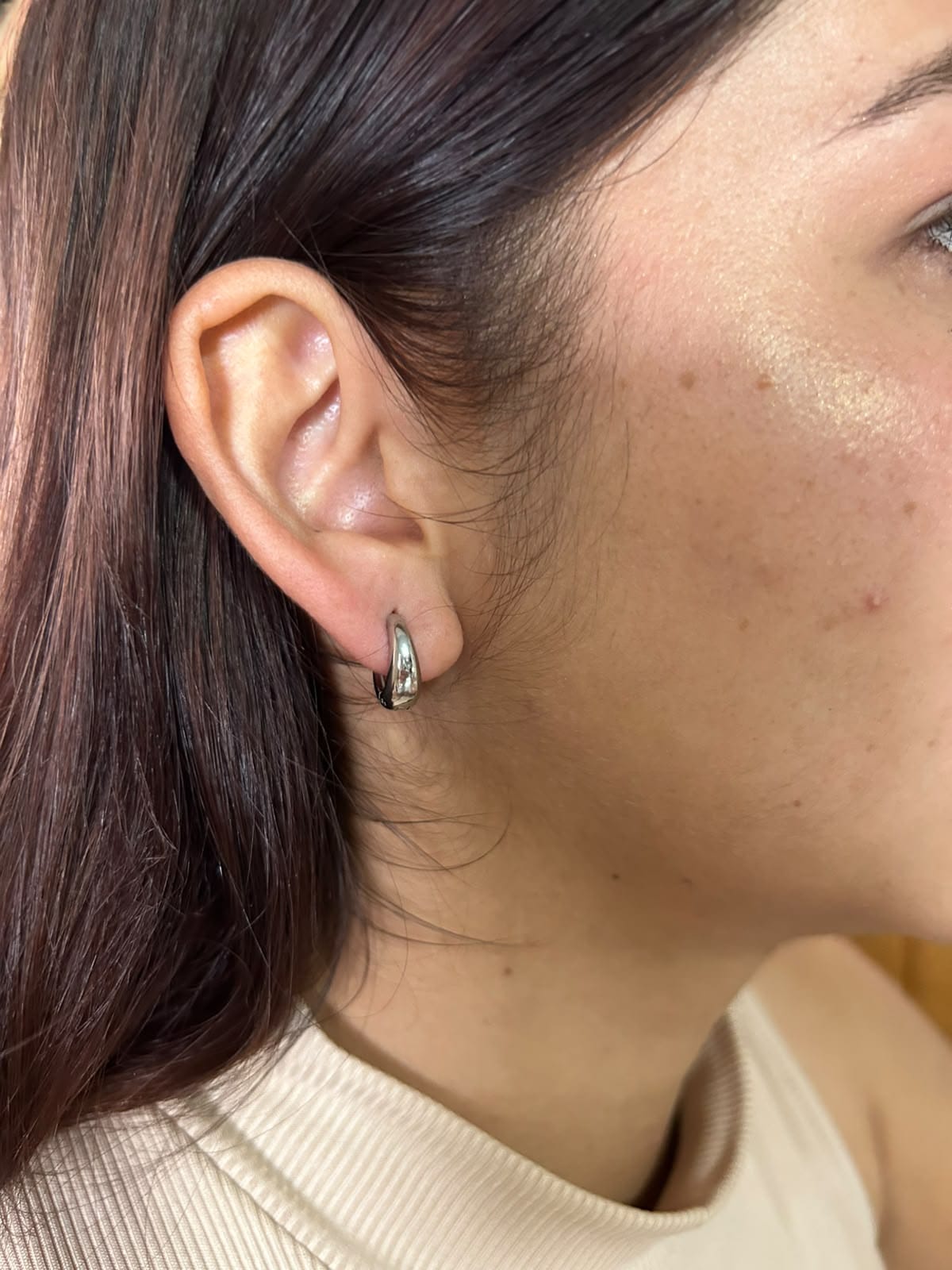 Arete argolla chica lisa.plata