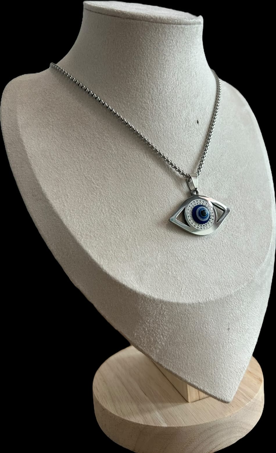 Collar ojo turco.plata