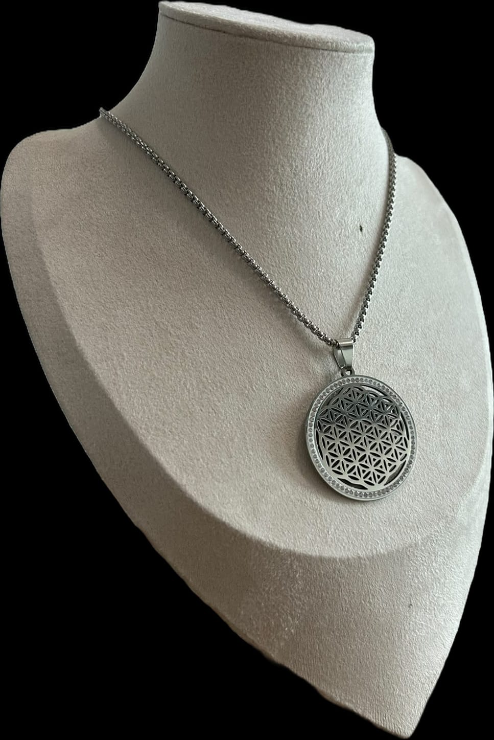 Collar flor de la vida.plata