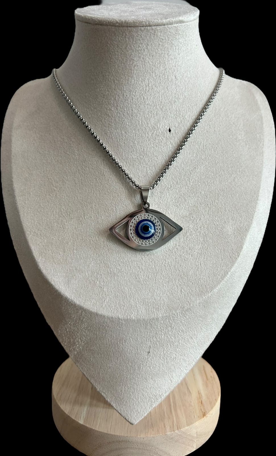 Collar ojo turco.plata