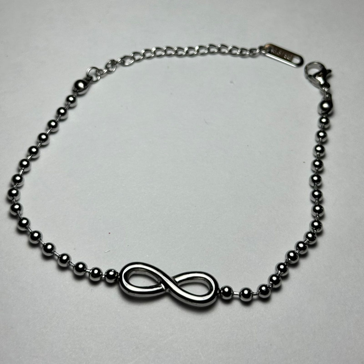 Pulsera simple con infinito plano.plata