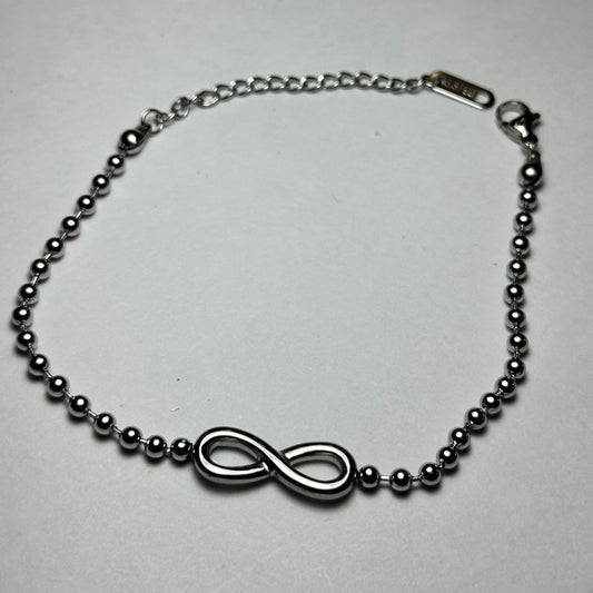 Pulsera simple con infinito plano.plata